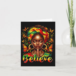 Glauben Schwarze Frauen Gebet Afro Haare Schwarze Karte