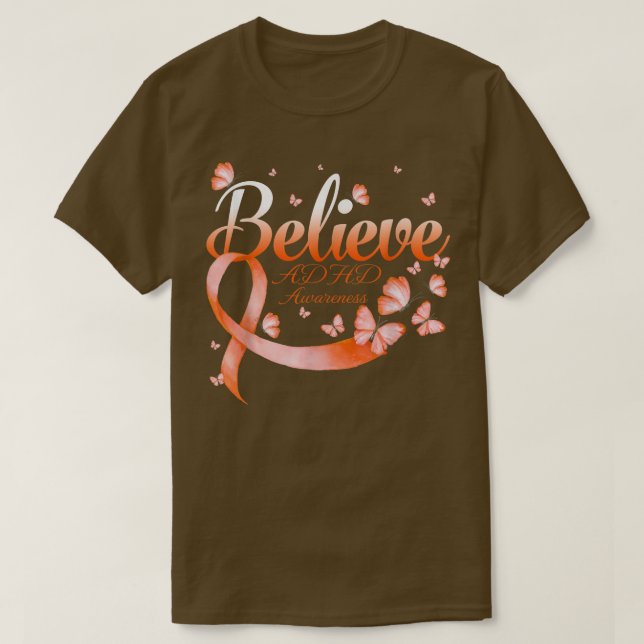 Glauben Sie ADHD Awareness Butterfly 465 T-Shirt (Design vorne)
