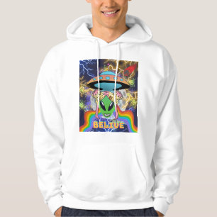 Glauben Sie, Alien ufo extraterrestrisch Hoodie