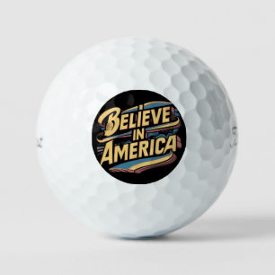 Glauben Sie an Amerika Patriotic Golf Balls" Golfball