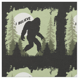 Glauben Sie an Bigfoot Sasquatch Gemustert Stoff