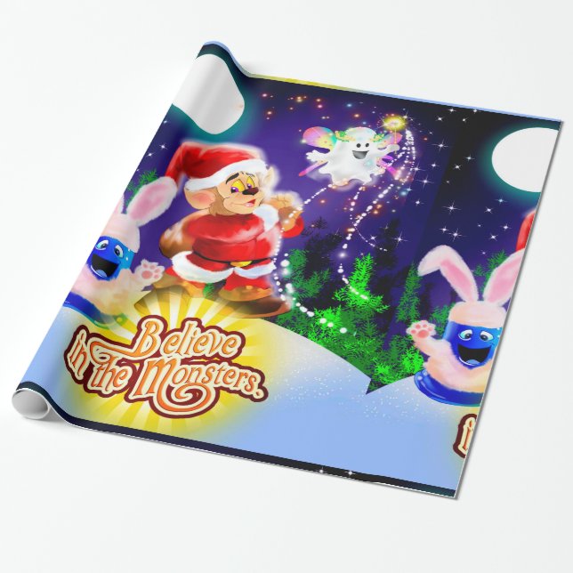 Glauben Sie an das Monsters Wrapping Paper Geschenkpapier (Ungerollt)