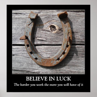 Glauben Sie an das Motivierend Poster "Luck Horses