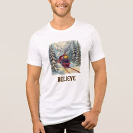 Glauben Sie an das Weihnachtszug-T-Shirt | Weihnac Tri-Blend Shirt