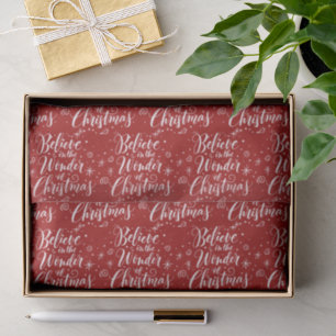Glauben Sie an das Wunder der Weihnachtsbuchstaben Seidenpapier