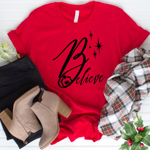 Glauben Sie an das Wunder von Weihnachten Jesus Ma T-Shirt
