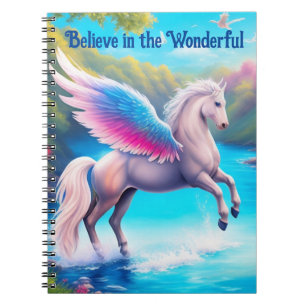 Glauben Sie an das Wunderbare - Pegasus-Notebook Notizblock