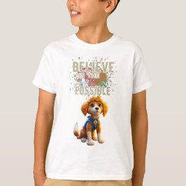 Glauben Sie an den möglichen - Niedlichen Goldenen T-Shirt