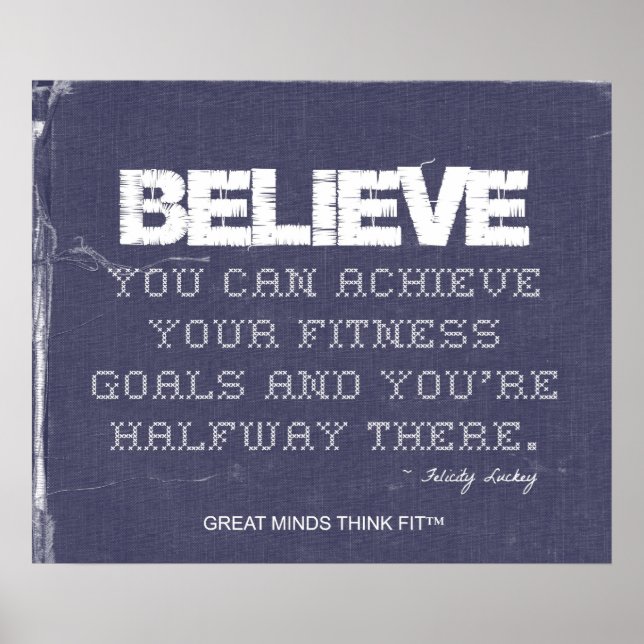 Glauben Sie an Denim-Fitness Poster (Vorne)