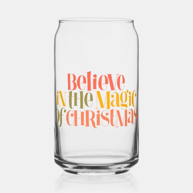 Glauben Sie an die Magie der Weihnachten - Retro-S Dosenglas (Vorderseite)