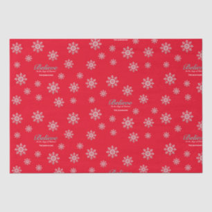 Glauben Sie an die Magie der Weihnachten   Rot Seidenpapier