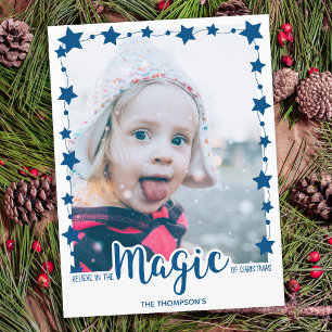 Glauben Sie an die Magie des Weihnachtskundenspezi Feiertagspostkarte