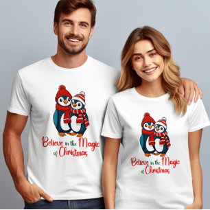 Glauben Sie an die Magie des Weihnachtspenguins T-Shirt
