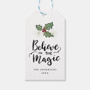 Glauben Sie an die Magie   Holiday Script Geschenkanhänger