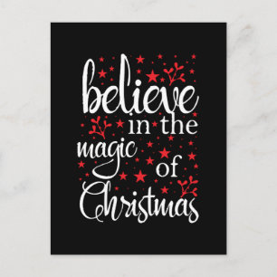 Glauben Sie an die Magie von Weihnachten Postkarte
