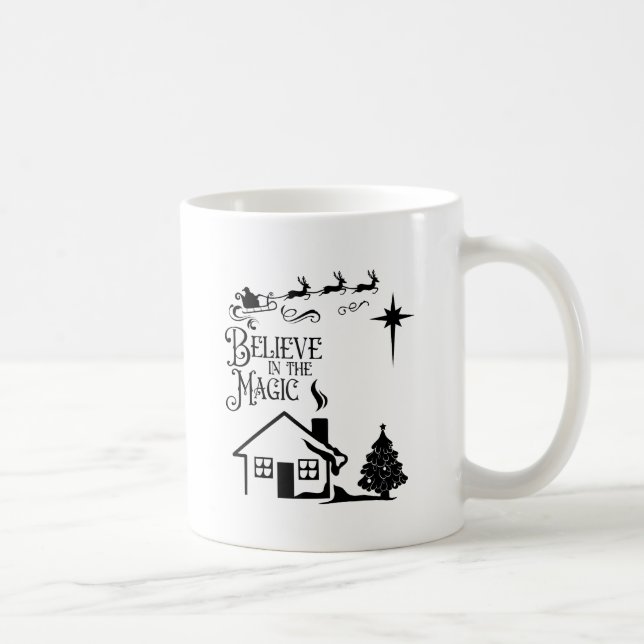 Glauben Sie an die magische Weihnachtszeit-Tasse Kaffeetasse (Rechts)