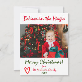 Glauben Sie an die Weihnachtskarte des Magischen F Feiertagskarte