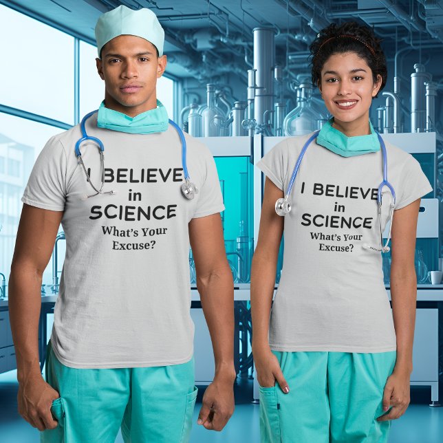 Glauben Sie an die Wissenschaft Was ist Ihr Entsch T-Shirt (Believe in Science What's Your Excuse Vaccine BLK T-Shirt)