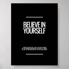 Glauben Sie an Ihr selbst inspirierendes Poster