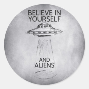 Glauben Sie an Ihr Selbstziffer Runder Aufkleber