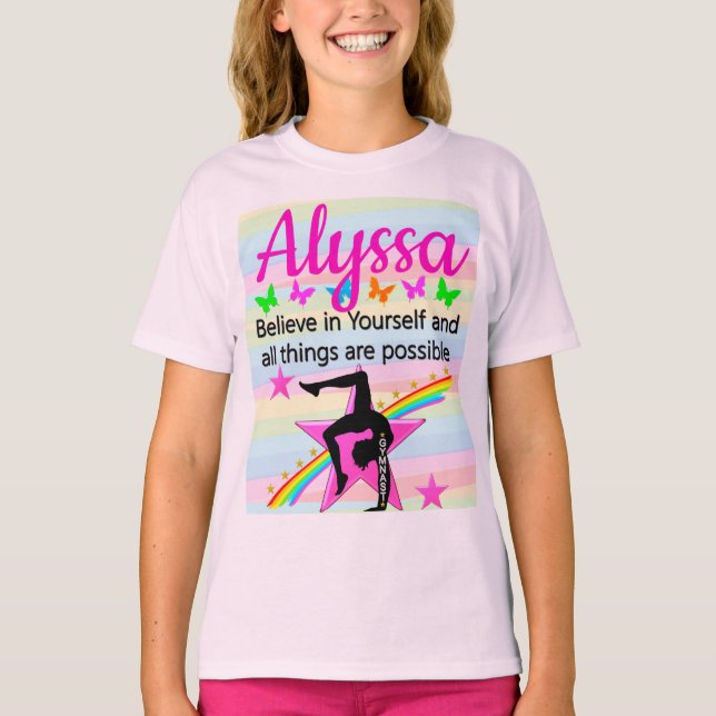 GLAUBEN SIE AN IHRE GYMNASTICS-DESIGN T-Shirt (Vorderseite)