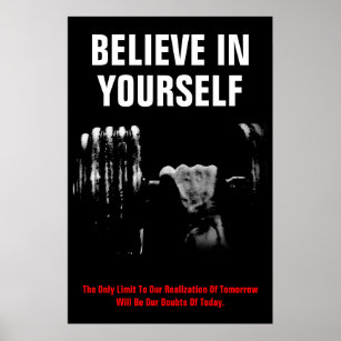 Glauben Sie an Ihre selbst-Bodybuilding Ausbildung Poster