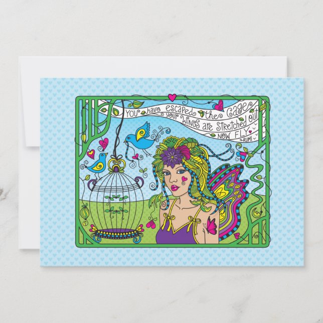 Glauben Sie an Ihre selbst_flache Karte 7" x 5" (Vorderseite)