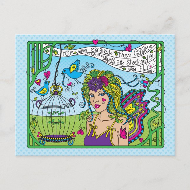 Glauben Sie an Ihre selbst_ Postkarte (Vorderseite)