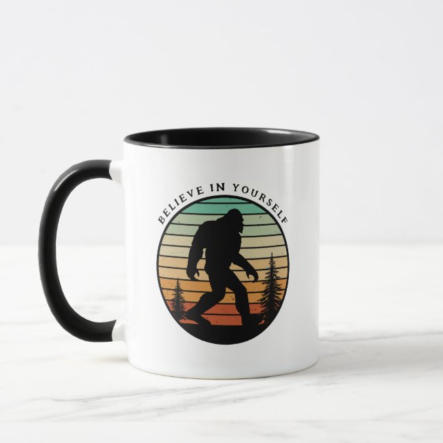 Glauben Sie an Ihre selbst Sasquatch-Tasse Tasse (Links)