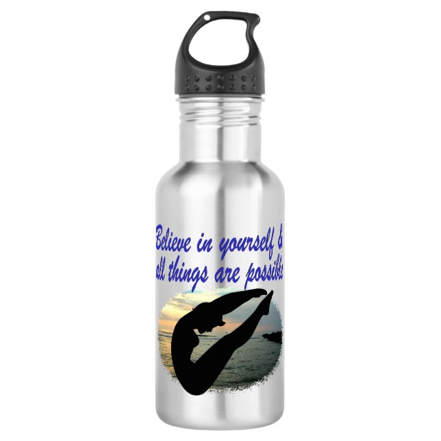 GLAUBEN SIE AN IHRE SELBSTSTÄNDE EDELSTAHLFLASCHE (Vorderseite)