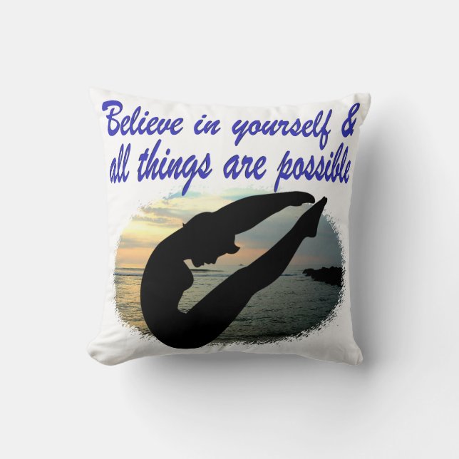 GLAUBEN SIE AN IHRE SELBSTSTÄNDE KISSEN (Vorderseite)