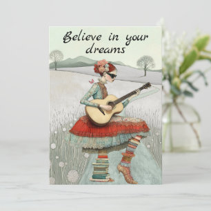 Glauben Sie an Ihre Träume Grußkarte Karte
