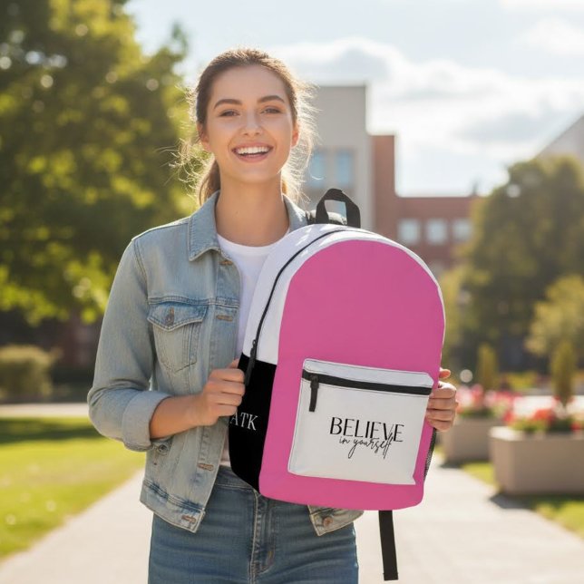 Glauben Sie an Ihren eigenen Rucksack (Empower someone special with this, "Believe in yourself" personalized backpack! )