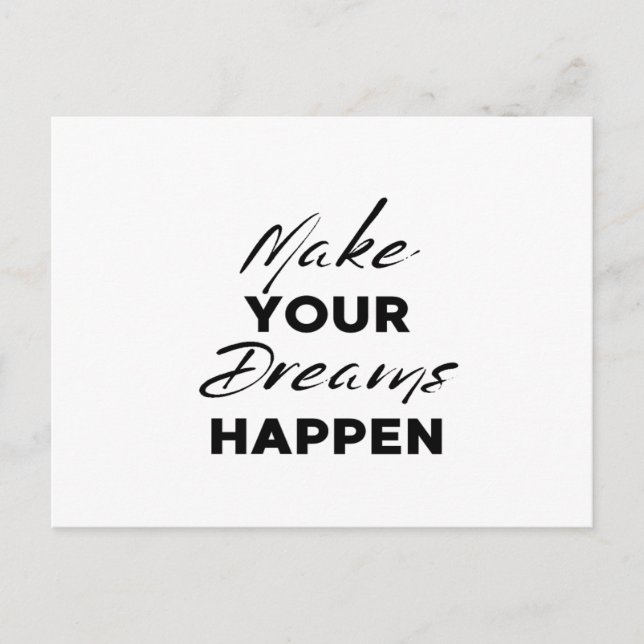 Glauben Sie an Ihren Traum Motivierend Poster Art  Postkarte (Vorderseite)