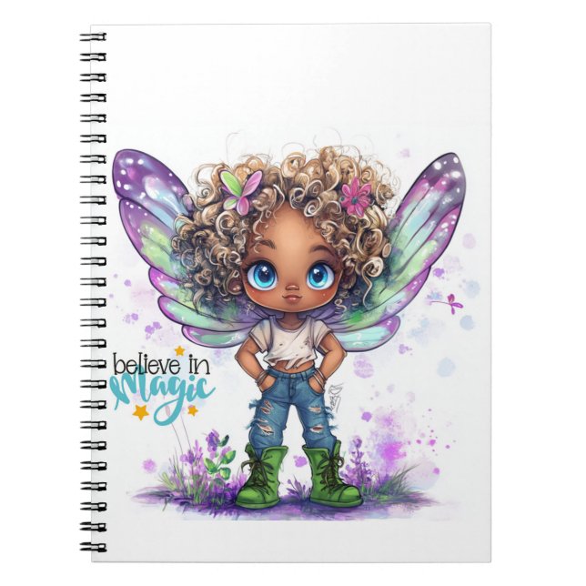 Glauben Sie an Magic Fairy Spiral Notebook Notizblock (Vorderseite)