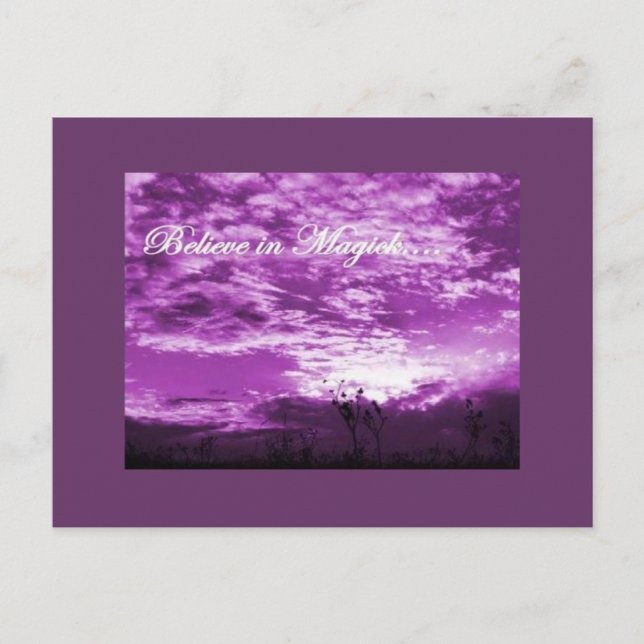 Glauben Sie an Magick-Postkarte Postkarte (Vorderseite)
