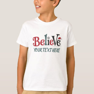 Glauben Sie an personalisierte Weihnachtsfeier Fam T-Shirt
