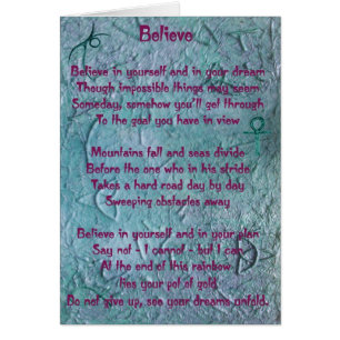 Glauben Sie an selbst