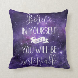 Glauben Sie an selbst Zitat Kissen