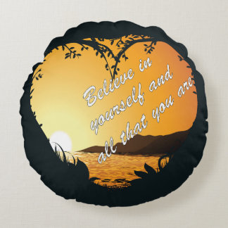 Glauben Sie an sich selbst - Inspiration für Herz Rundes Kissen