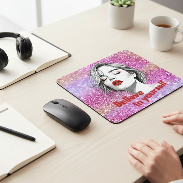 Glauben Sie an sich selbst Inspiration Mousepad (Von Creator hochgeladen)