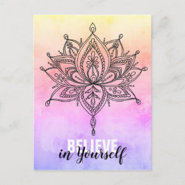 Glauben Sie an sich selbst Lotus Mandala Postkarte