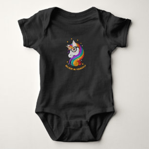Glauben Sie an sich selbst Unicorn Baby Strampler