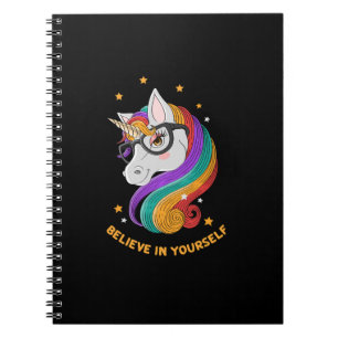 Glauben Sie an sich selbst Unicorn Notizblock