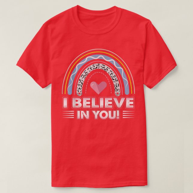 Glauben Sie an Sie T - Shirt Lehrer Testing Day T  (Design vorne)