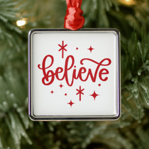 Glauben Sie an Weihnachten Ornament Aus Metall