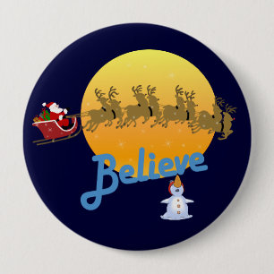 Glauben Sie an Weihnachtsmann Button