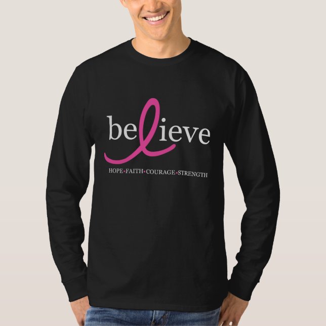 Glauben Sie Brustkrebs-Band T-Shirt (Vorderseite)