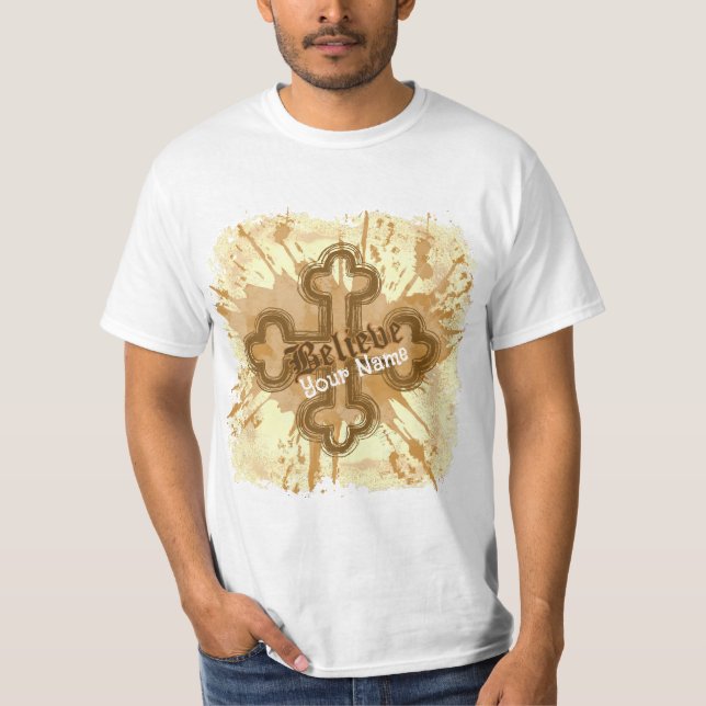 Glauben Sie Christlichen Cross T - Shirt (Vorderseite)