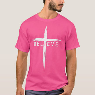 Glauben Sie Christliches Kreuz Jesus Christus Chri T-Shirt